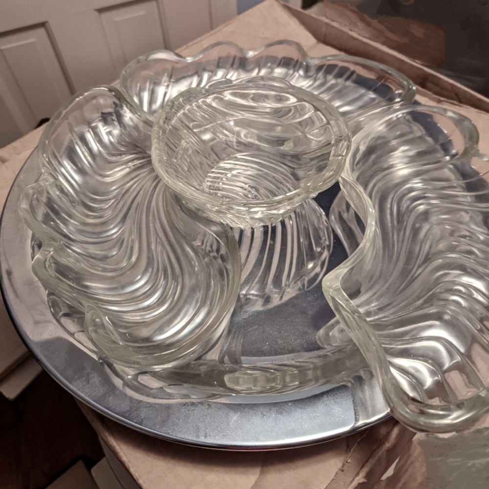 1950s Vintage Lazy Susan brand new in box, box not in best condition